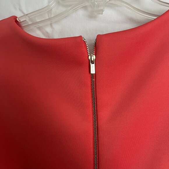 NWOT Calvin Klein Cold Shoulder Sheath Dress, Coral, Size 12 - Picture 6 of 7